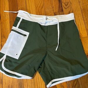 Under 510 Green and White Men's Swim Shorts